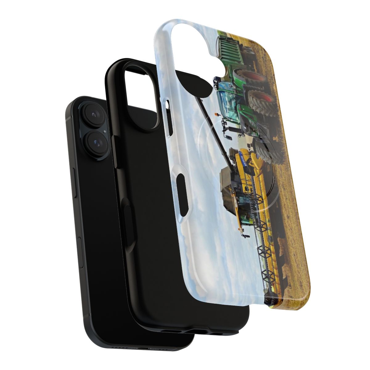 Magnetic tough phone case featuring a modern farming design - Layers