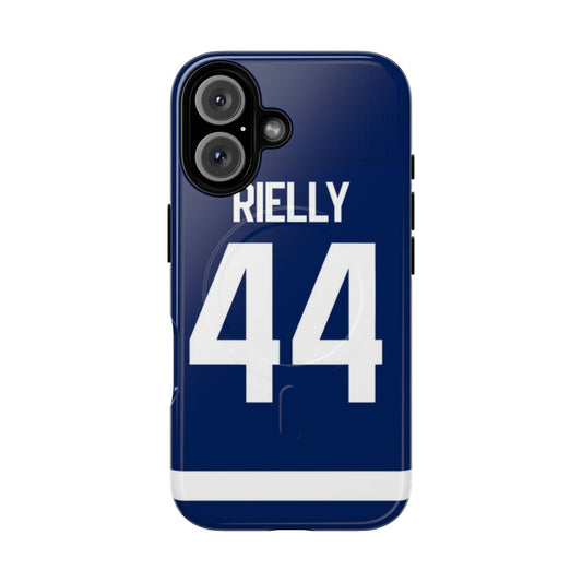 Tough phone case featuring the Toronto Maple Leafs logo and Morgan Rielly player graphics