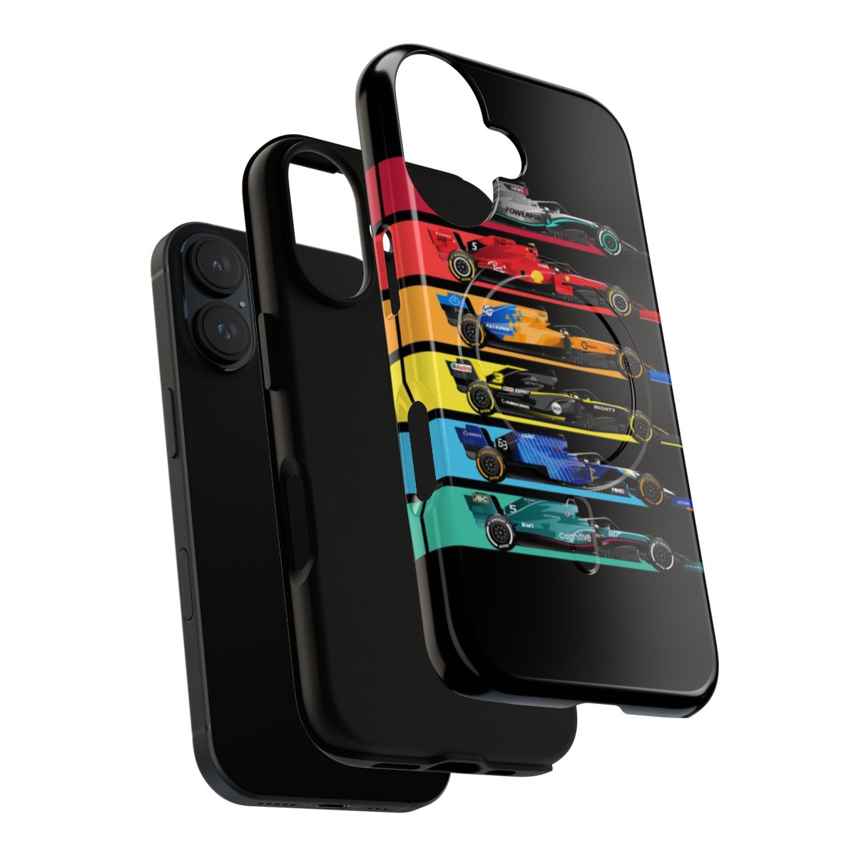 Formula racing car design on a durable phone case - Layers