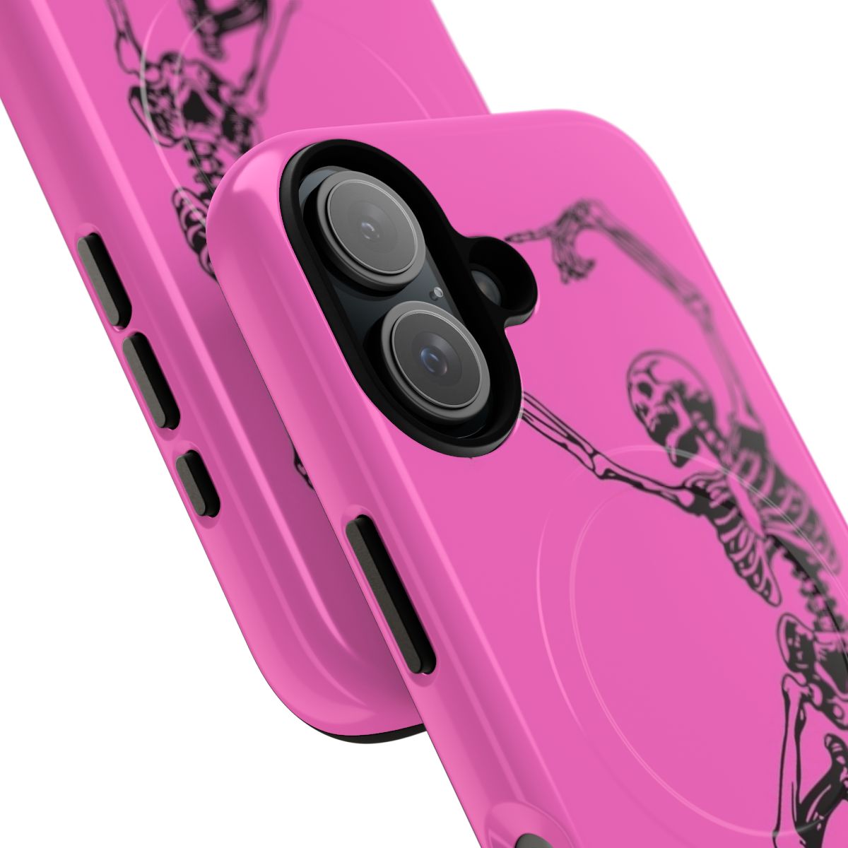 Mystical skull phone case with neon and magnetic design - Detail