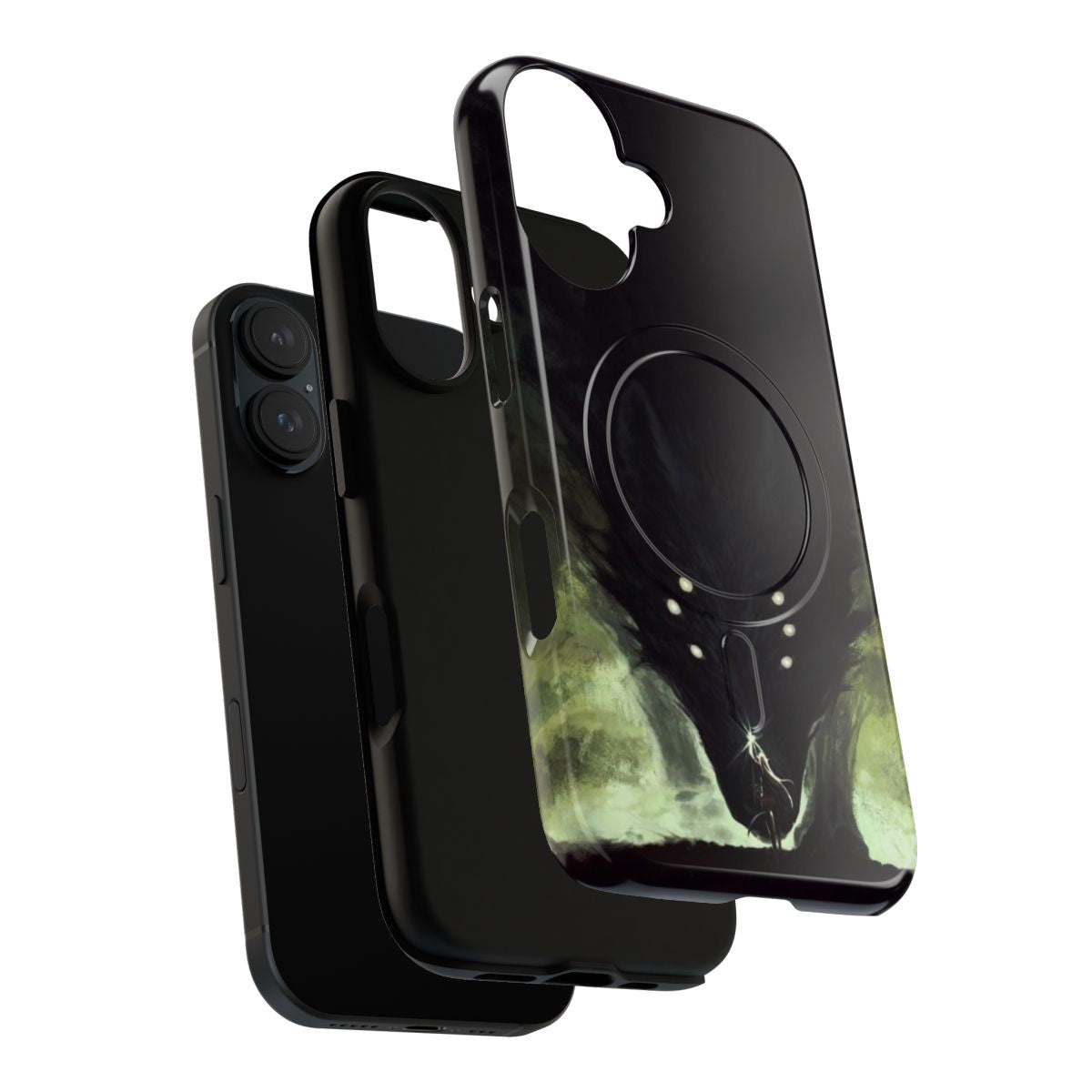 Magnetic tough phone case with fantasy wolf and elf design for Dragon Age fans - Layers