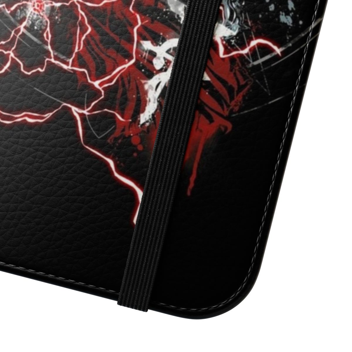 Anime-inspired Fullmetal Graffiti-style flip phone case - Close Up