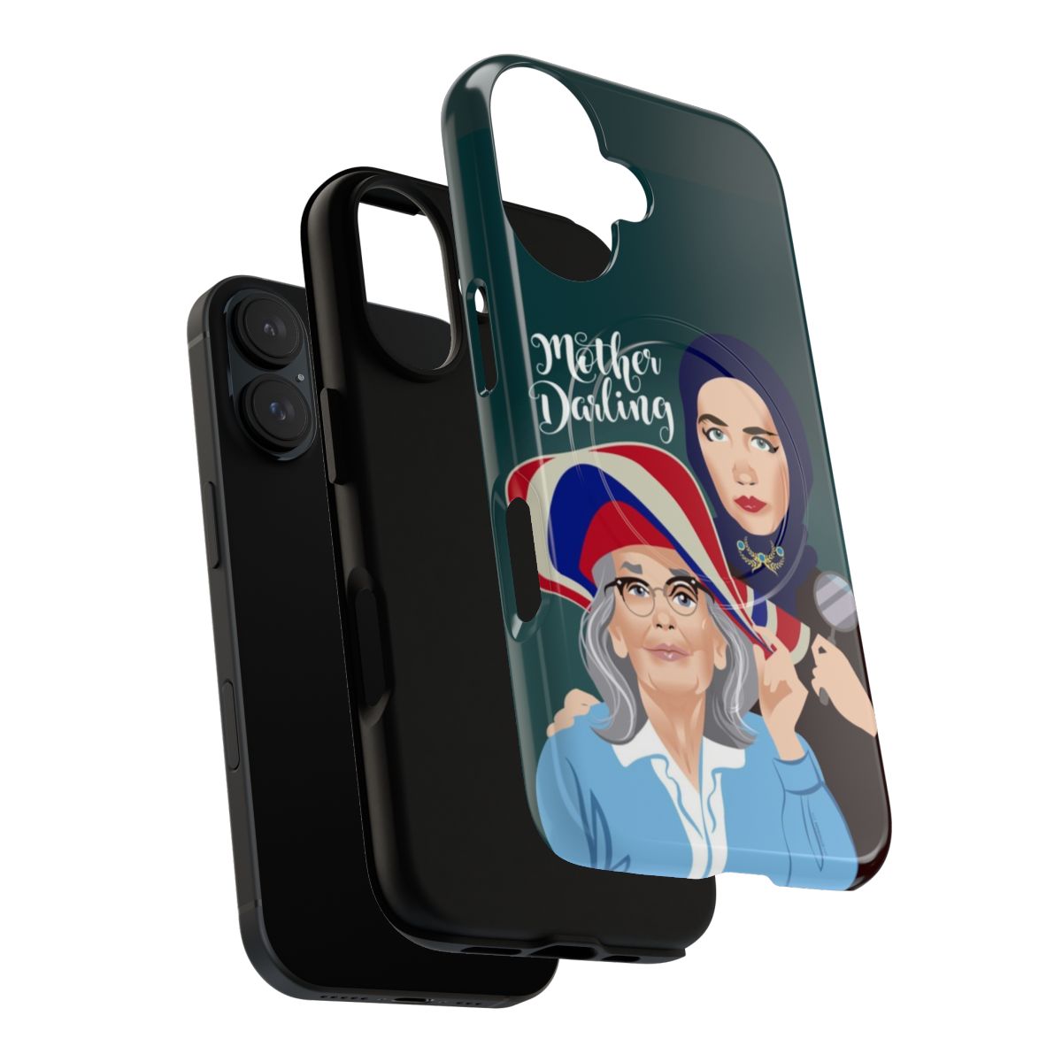 Magnetic tough phone case with art by Alejandro Mogolloart - Layers