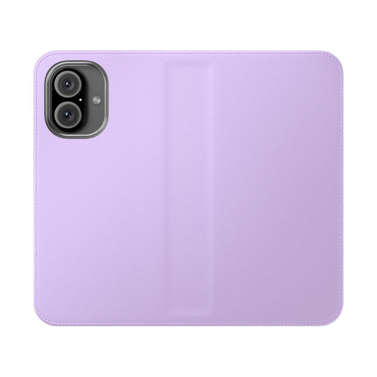 Pale lilac solid color flip cover phone case