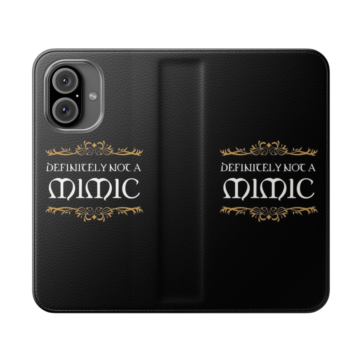 Tabletop RPG inspired flip cover phone case with fantasy and eldritch horror designs