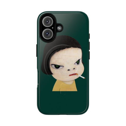 Magnetic phone case featuring artwork by renowned Japanese artist Yoshitomo Nara