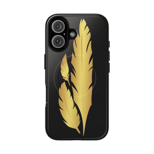 Golden feather design phone case inspired by the Destiny 2 video game