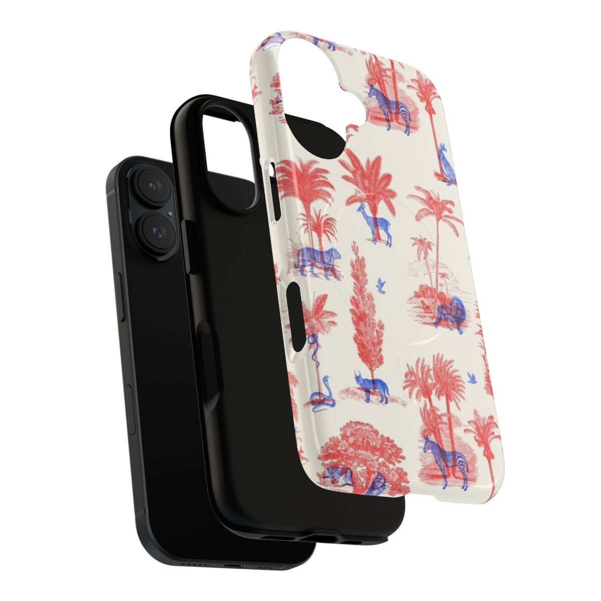 Magnetic Tough Phone Cases with Vibrant Wild Animal Patterns - Layers