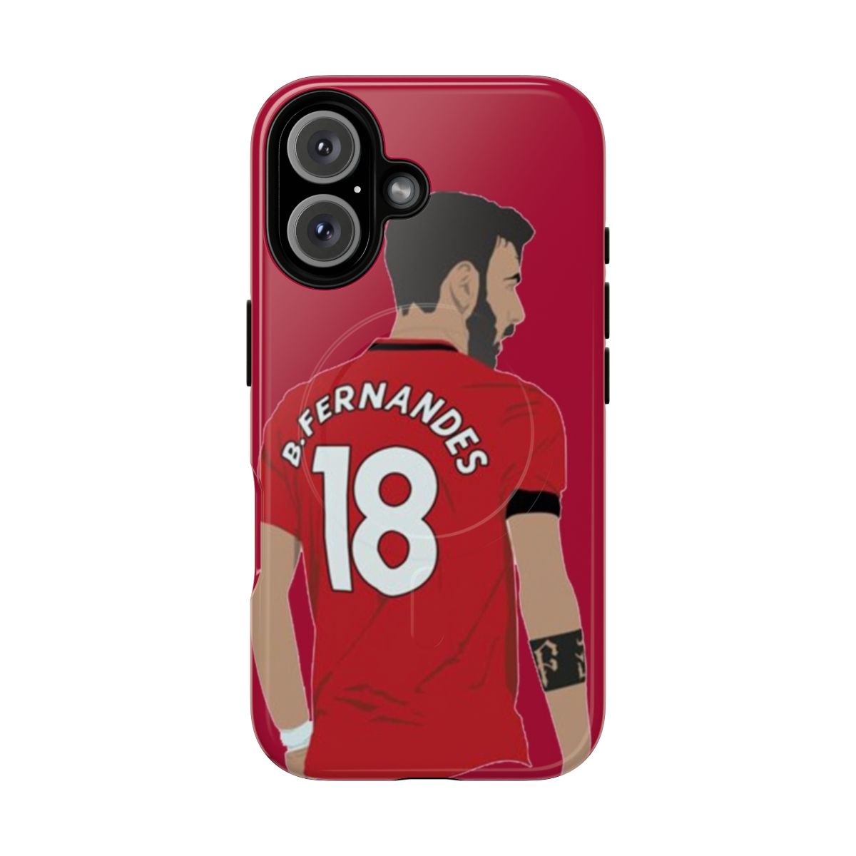 Magnetic tough phone case featuring Bruno Fernandes and Manchester United FC logo