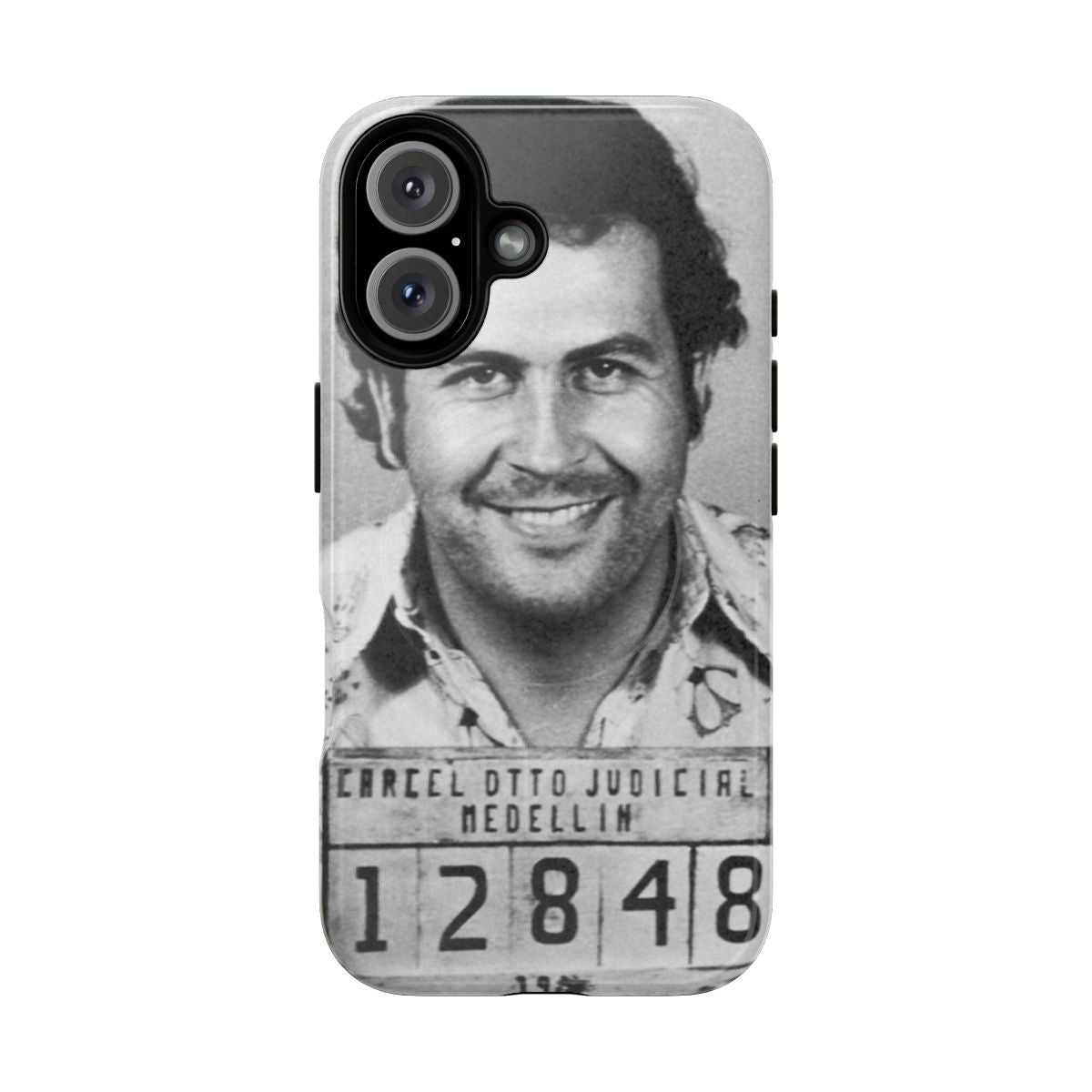 Tough phone case with Pablo Escobar-inspired design