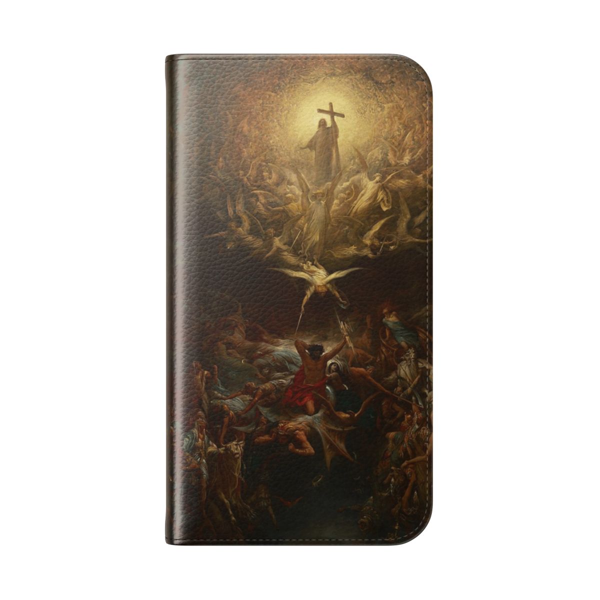 Gustave Doré inspired Christian art phone case featuring "The Triumph of Christianity over Paganism" - Folded Back