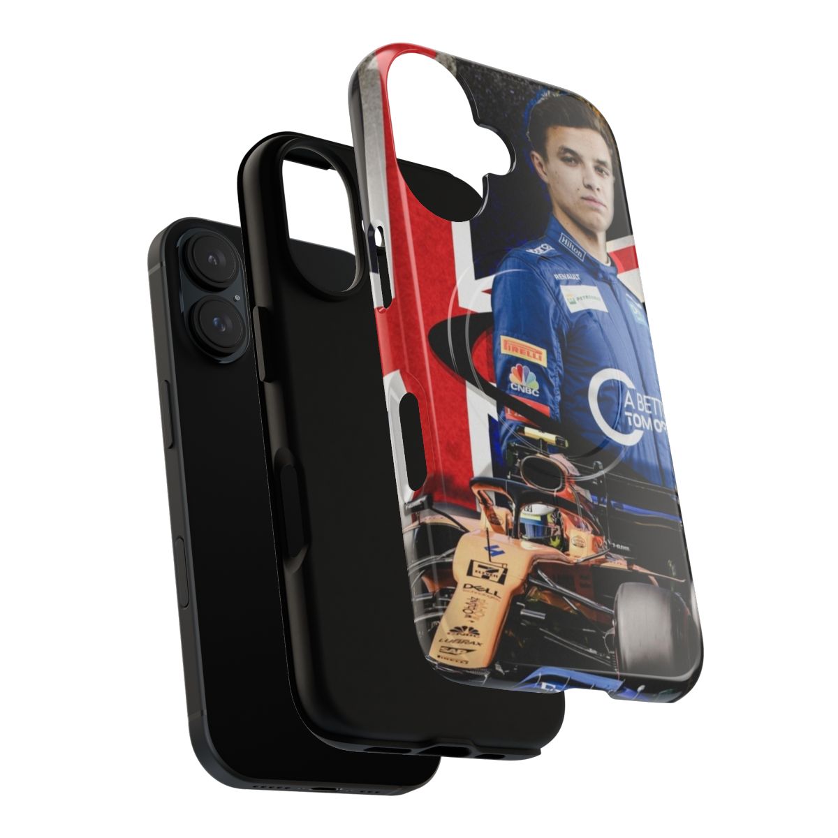 Lando Norris-themed magnetic tough phone case with a bold, sleek design for Formula 1 racing fans - Layers