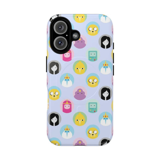 Tough, magnetic phone case with colorful Adventure Time characters and designs