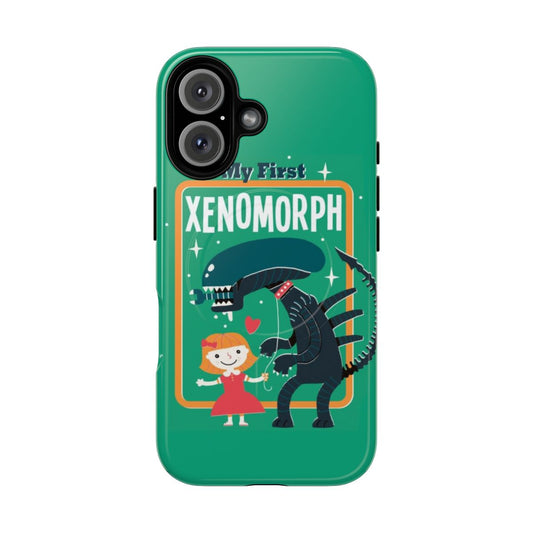 Image of a xenomorph-inspired magnetic tough phone case