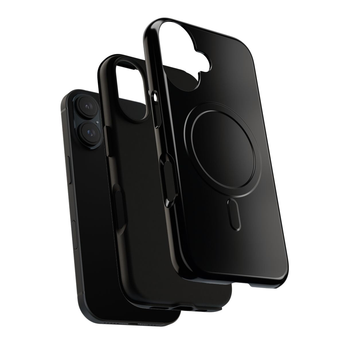 Vantablack-inspired black phone case with magnetic closure and tough design - Layers