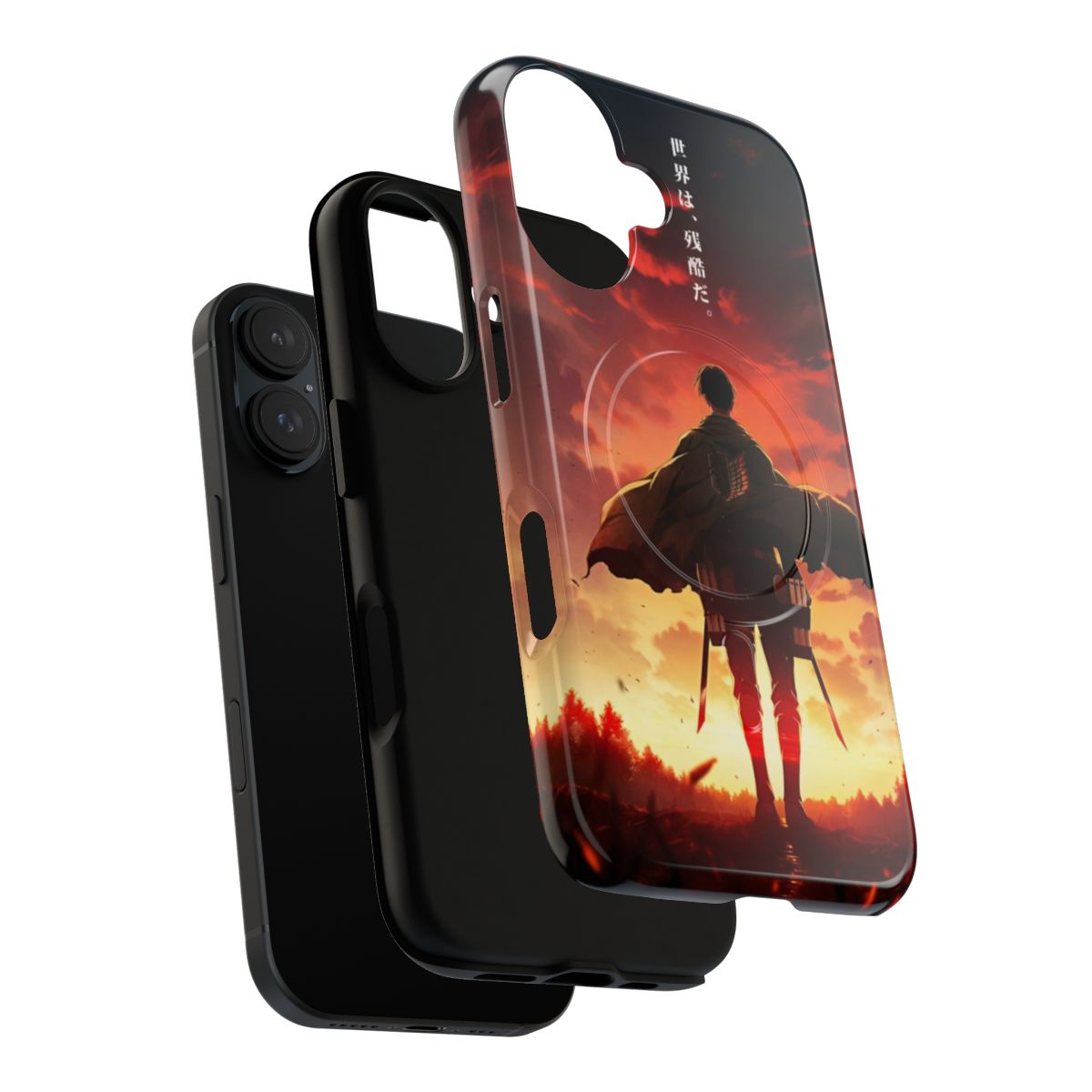 Anime-inspired phone case with Attack on Titan graphics and cinematic design - Layers