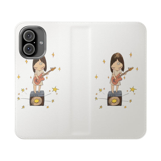 Yoshitomo Nara-inspired flip cover phone case featuring the artist's iconic artworks