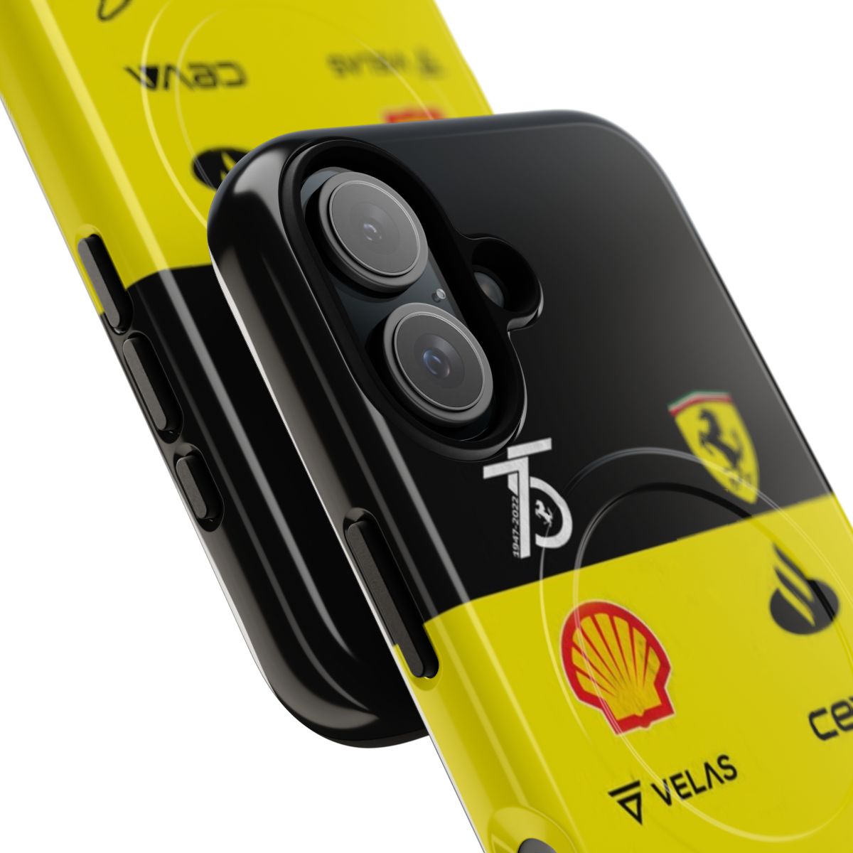 Magnetic Tough Phone Case with Charles Leclerc Racing Car Design - Detail