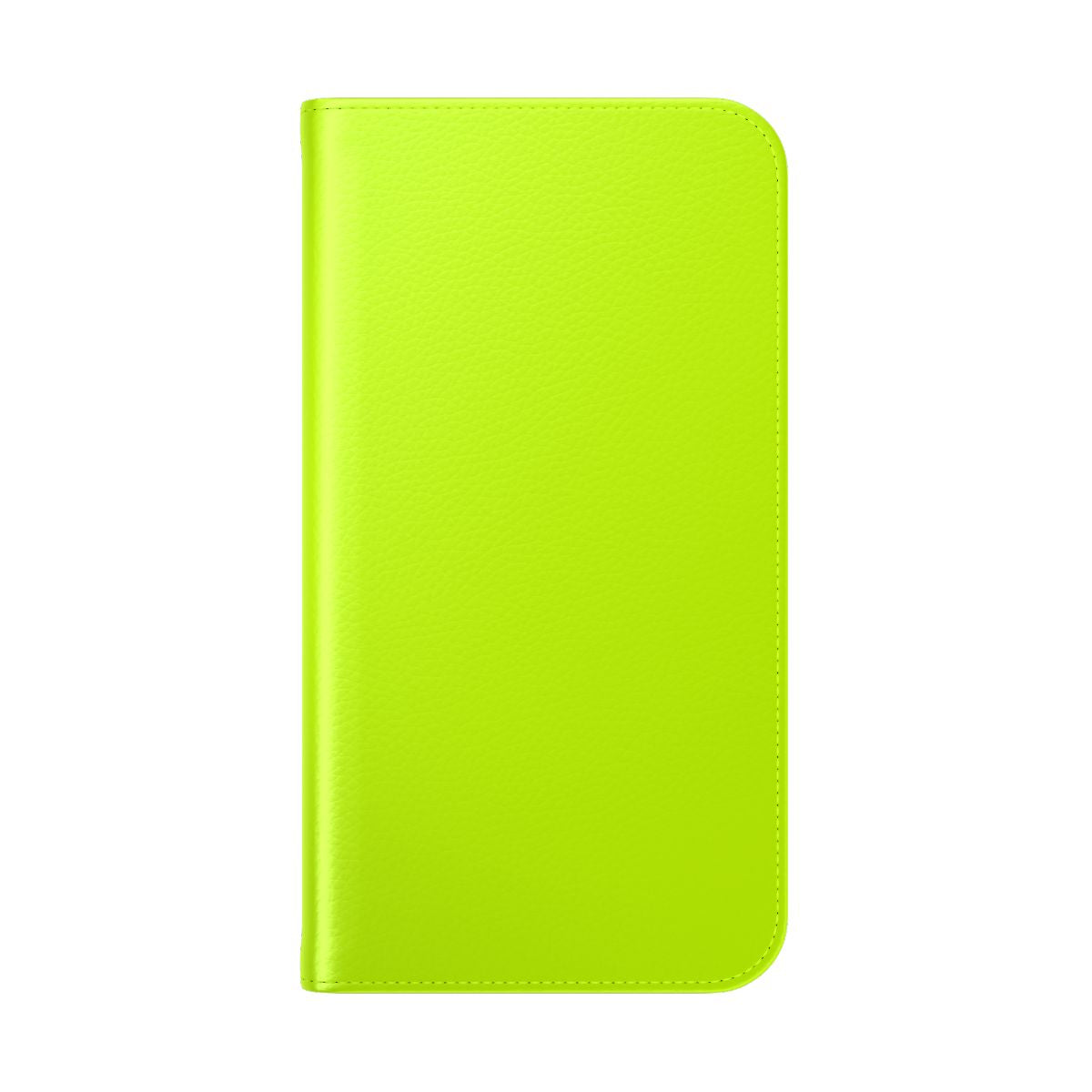 Vibrant lime green flip cover phone case - Folded Back