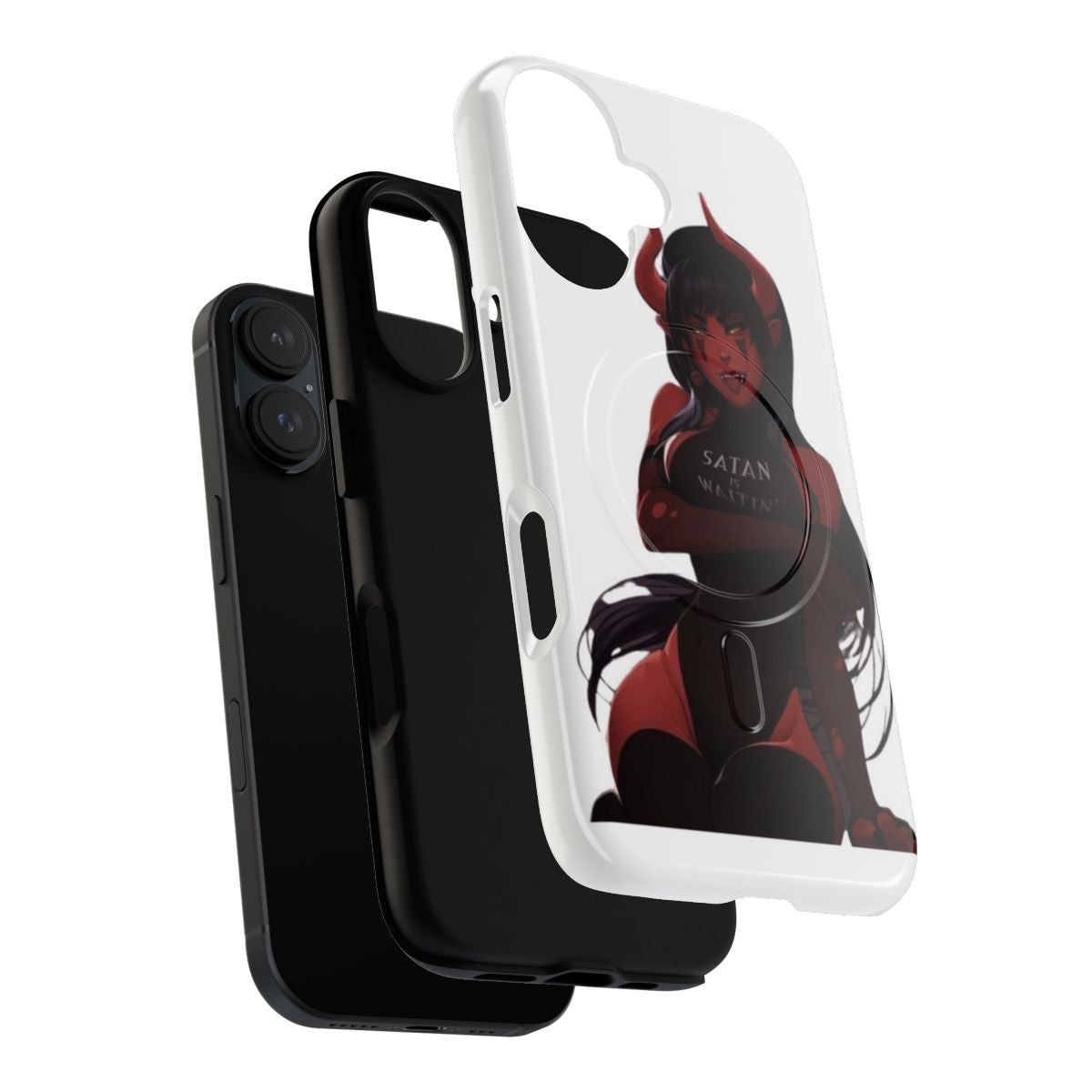 Vibrant and colorful phone case featuring the anime character Meru the Succubus - Layers