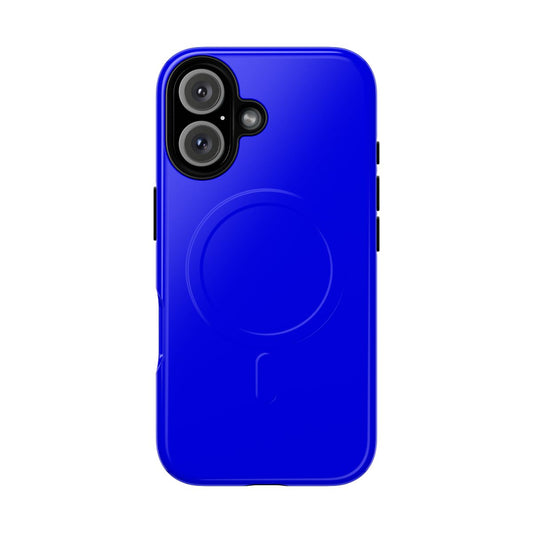 Royal blue solid color magnetic tough phone case