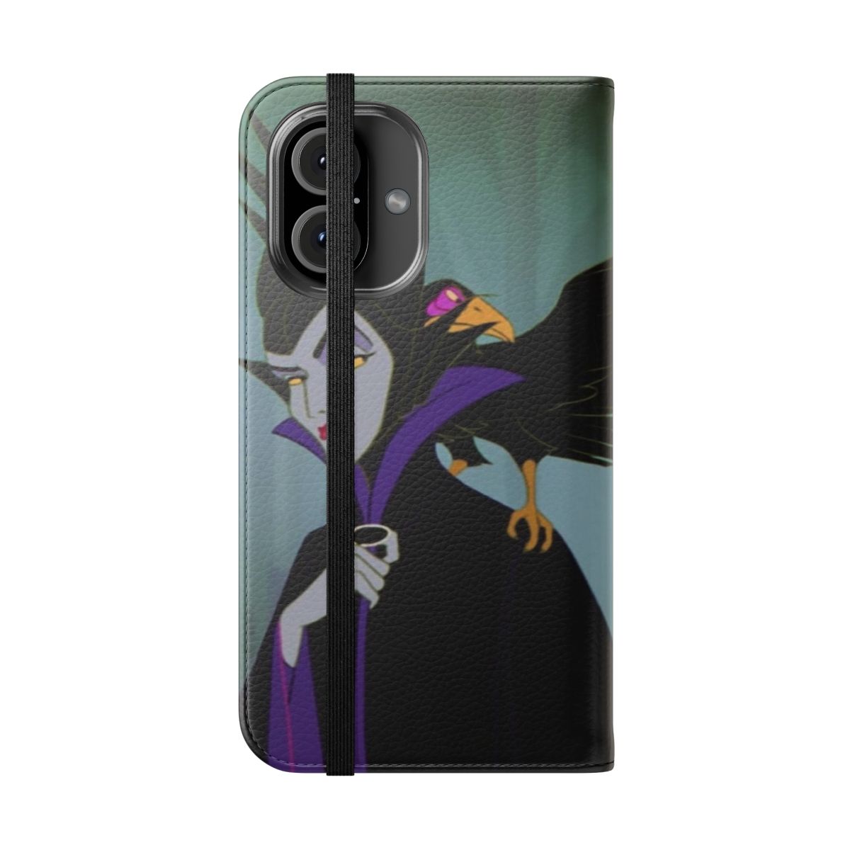 Maleficent and Diablo-themed flip phone case cover with stylish design - Folded Front