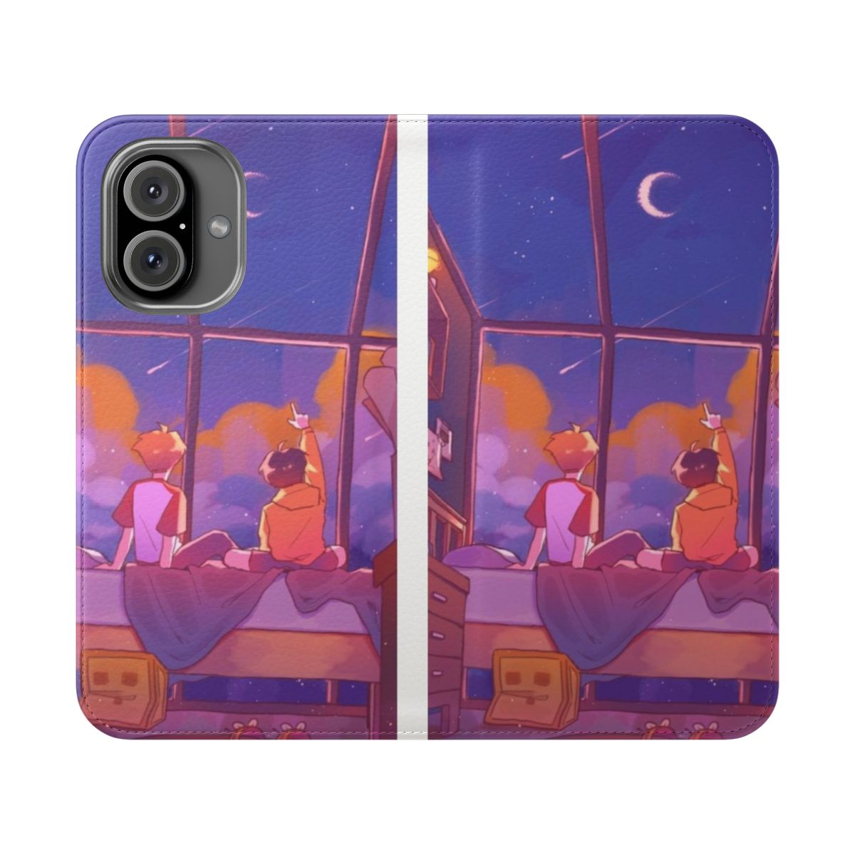 Artistic phone case design featuring Tommy and Tubbo from the DreamSMP