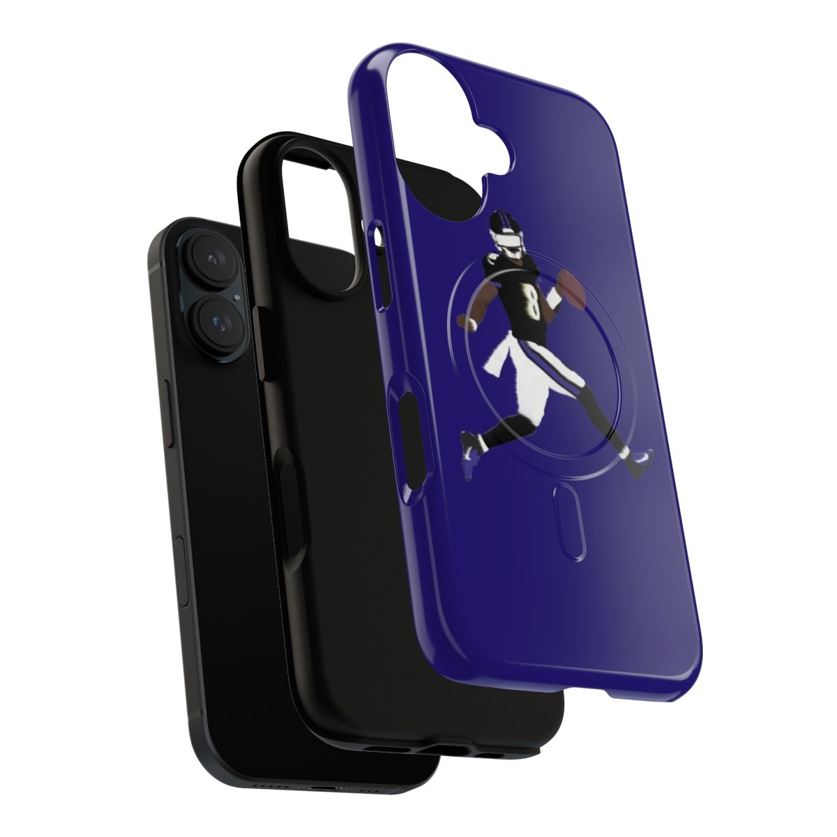 Lamar Jackson inspired Ravens-themed magnetic tough phone case - Layers