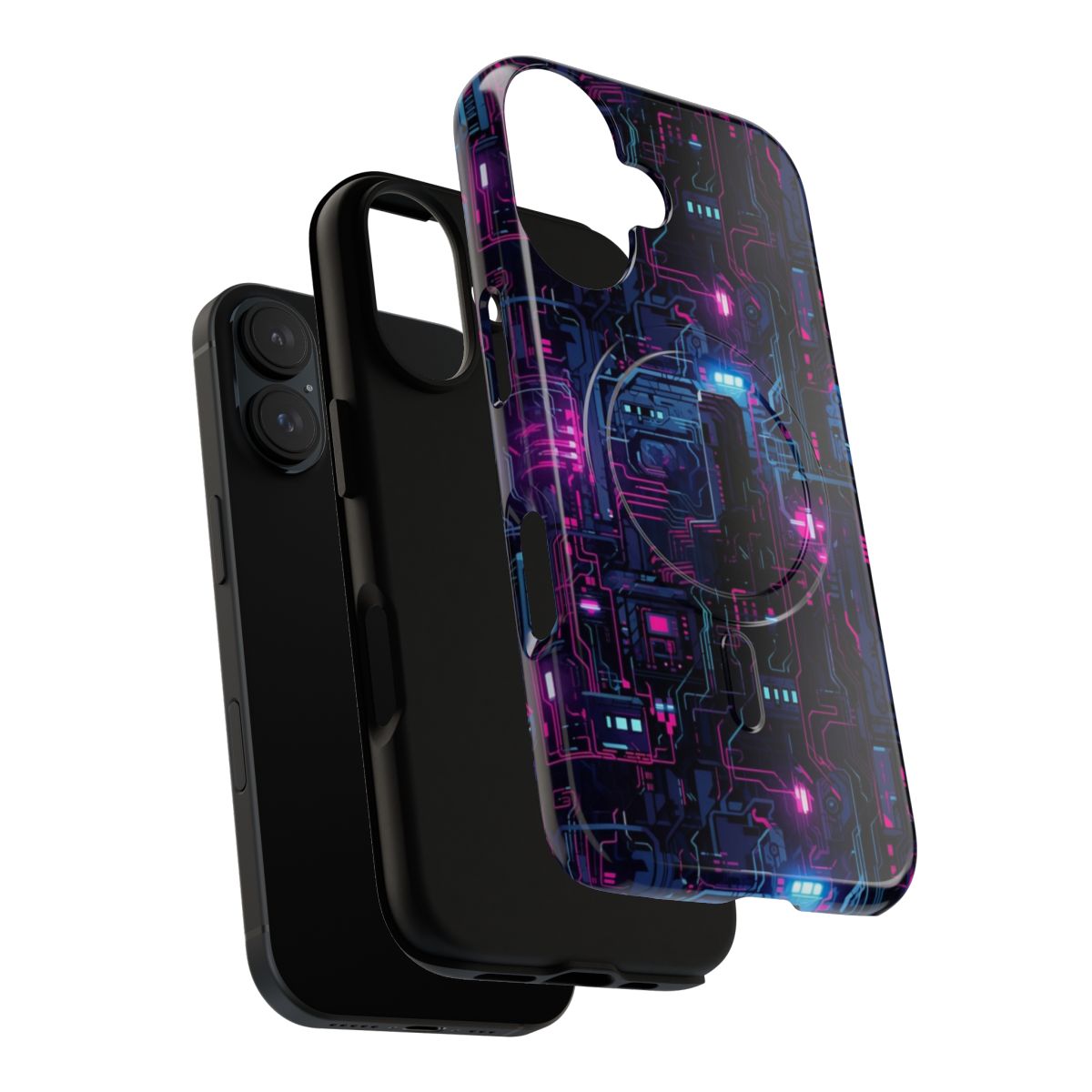 Cyberpunk-inspired phone case with futuristic design - Layers