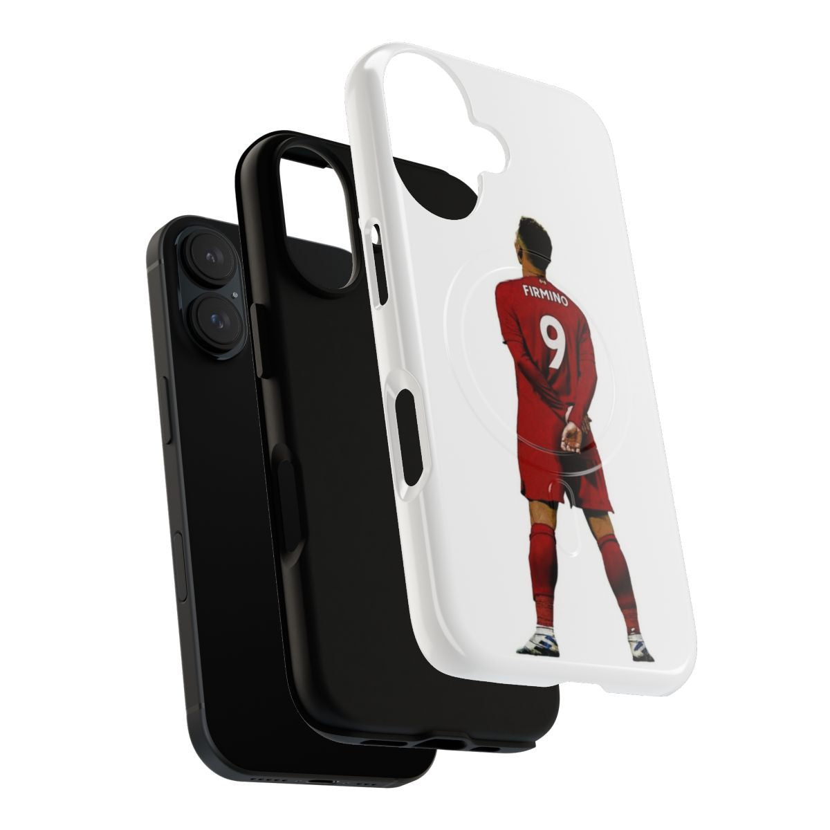 Phone case featuring a back turned celebration image of Brazilian footballer Roberto Firmino of Liverpool FC. - Layers