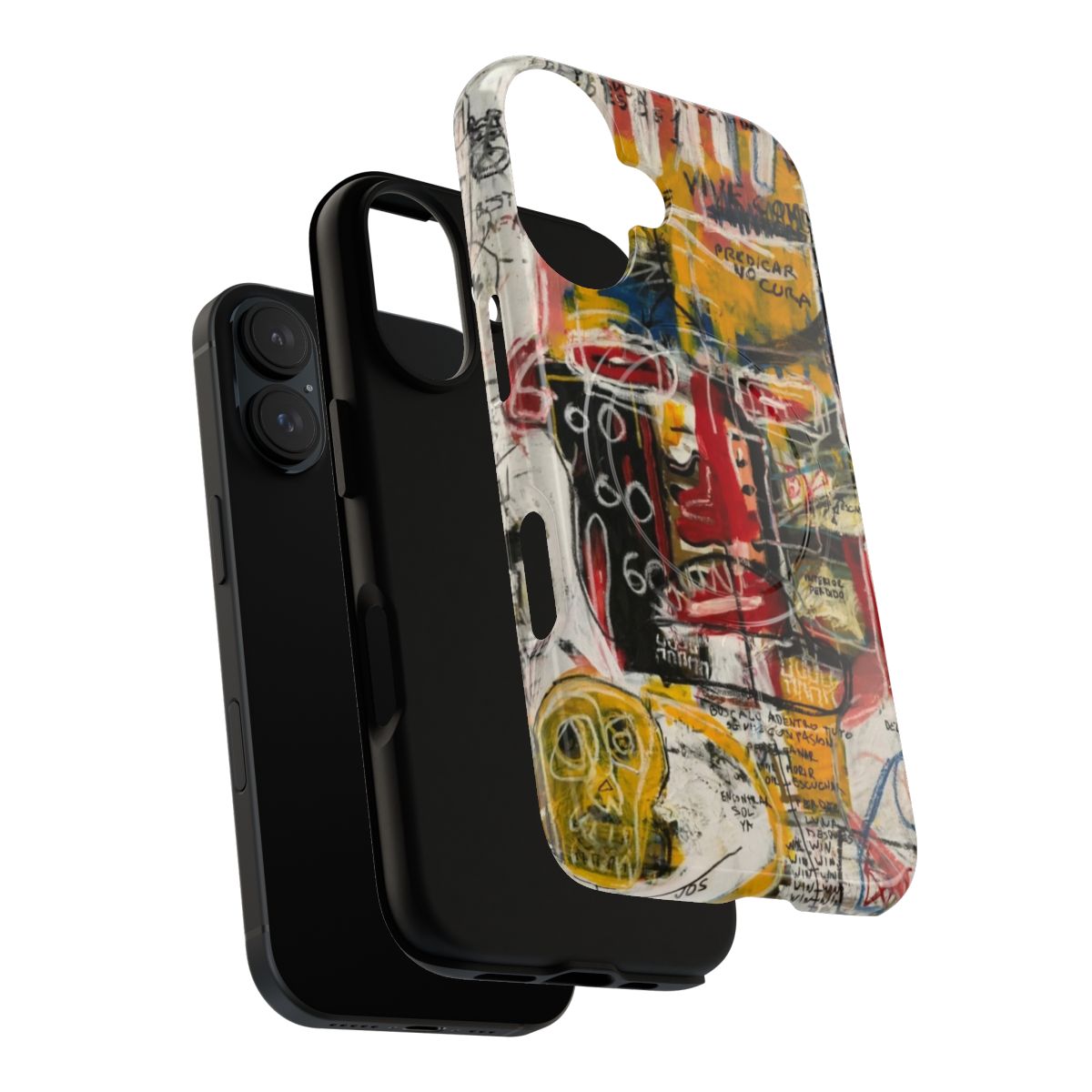 Magnetic tough phone cases featuring portrait and skull designs - Layers