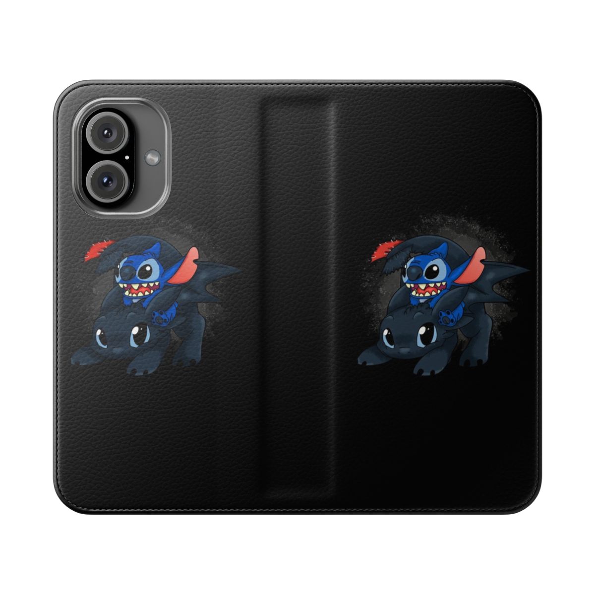 Crossover Dragon & Stitch Flip Cover Phone Case