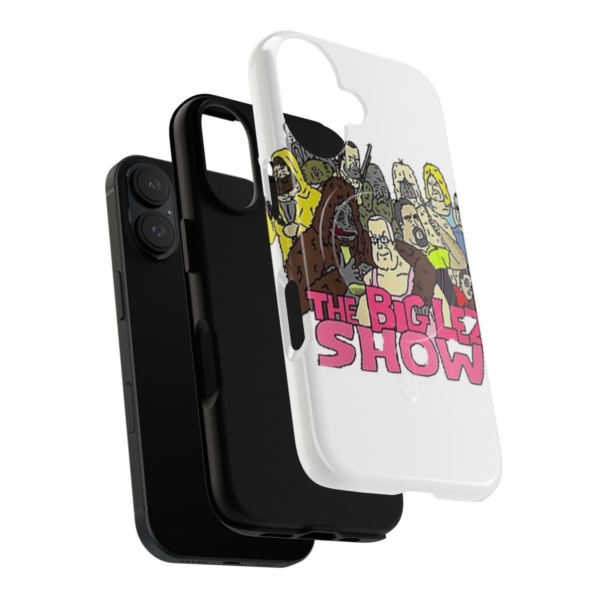 Tough phone case with characters from the popular animated series The Big Lez Show - Layers