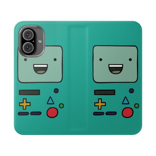 Retro-inspired BMO phone case featuring the iconic character from the popular cartoon series Adventure Time