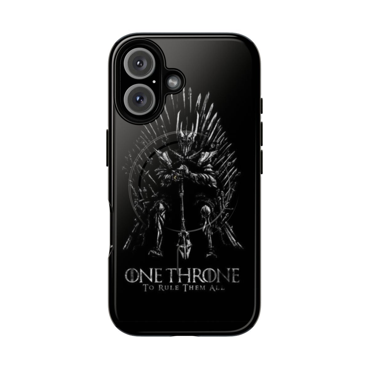 Inspirational and motivational magnetic tough phone case with "One Throne One King" design