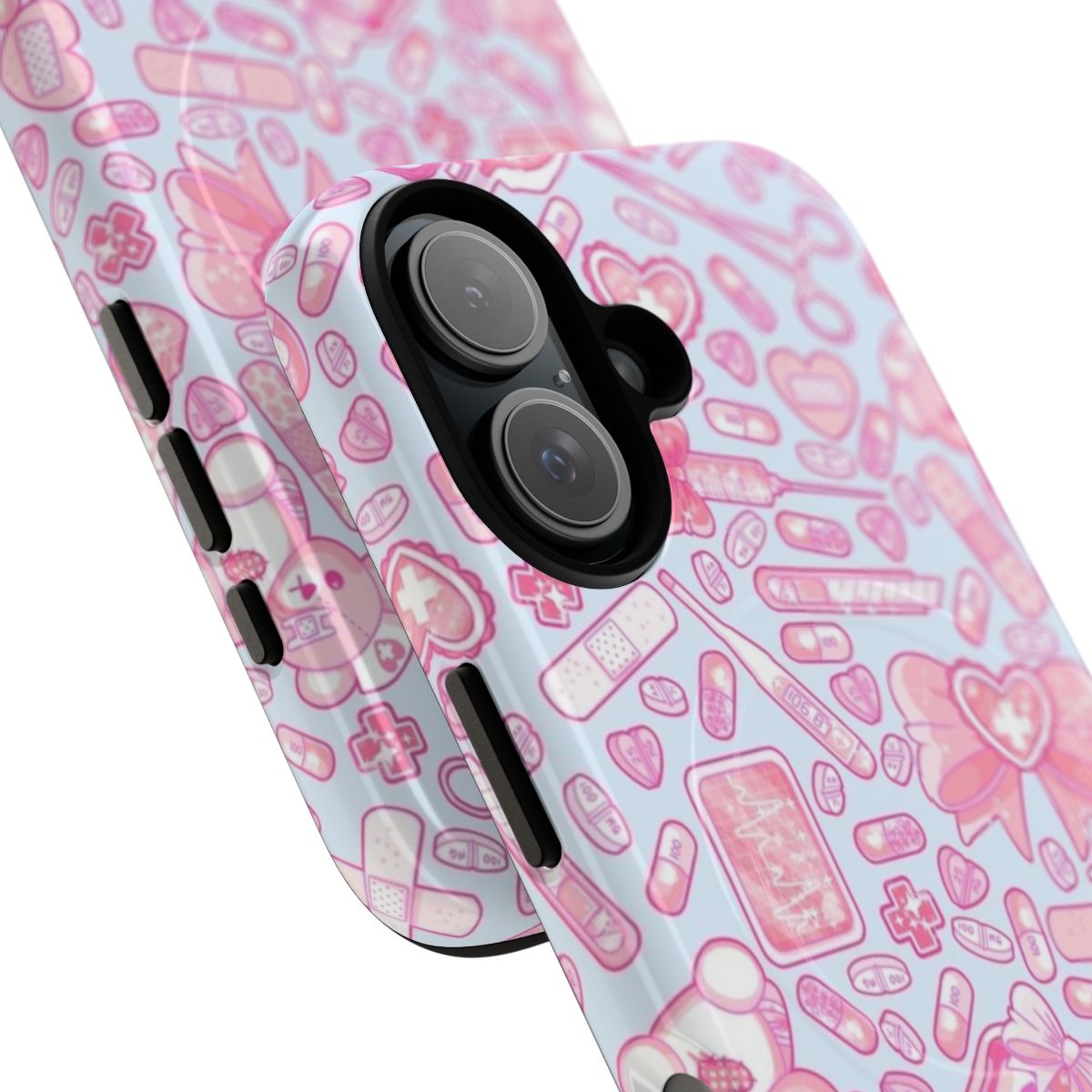 Pastel goth, creepy cute medical aesthetic phone case - Detail