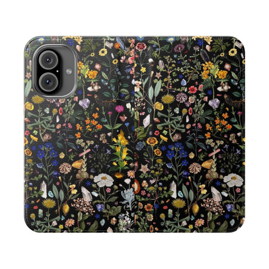 Colorful floral and nature-themed phone case design