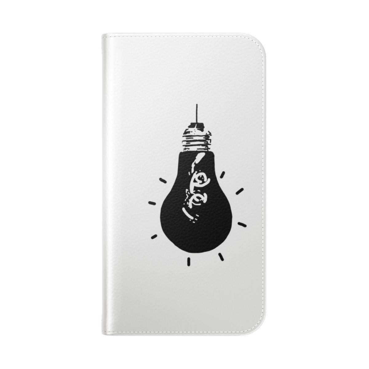 Omori-themed light bulb flip cover phone case - Folded Back