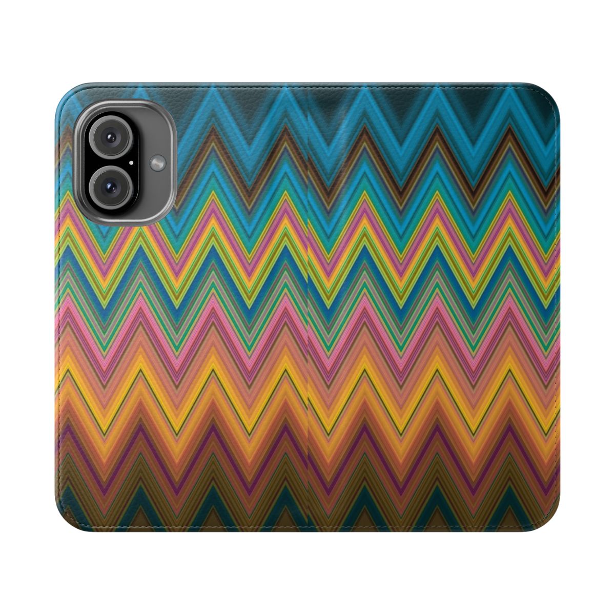 Chevron-patterned phone case with a classic and trendy design