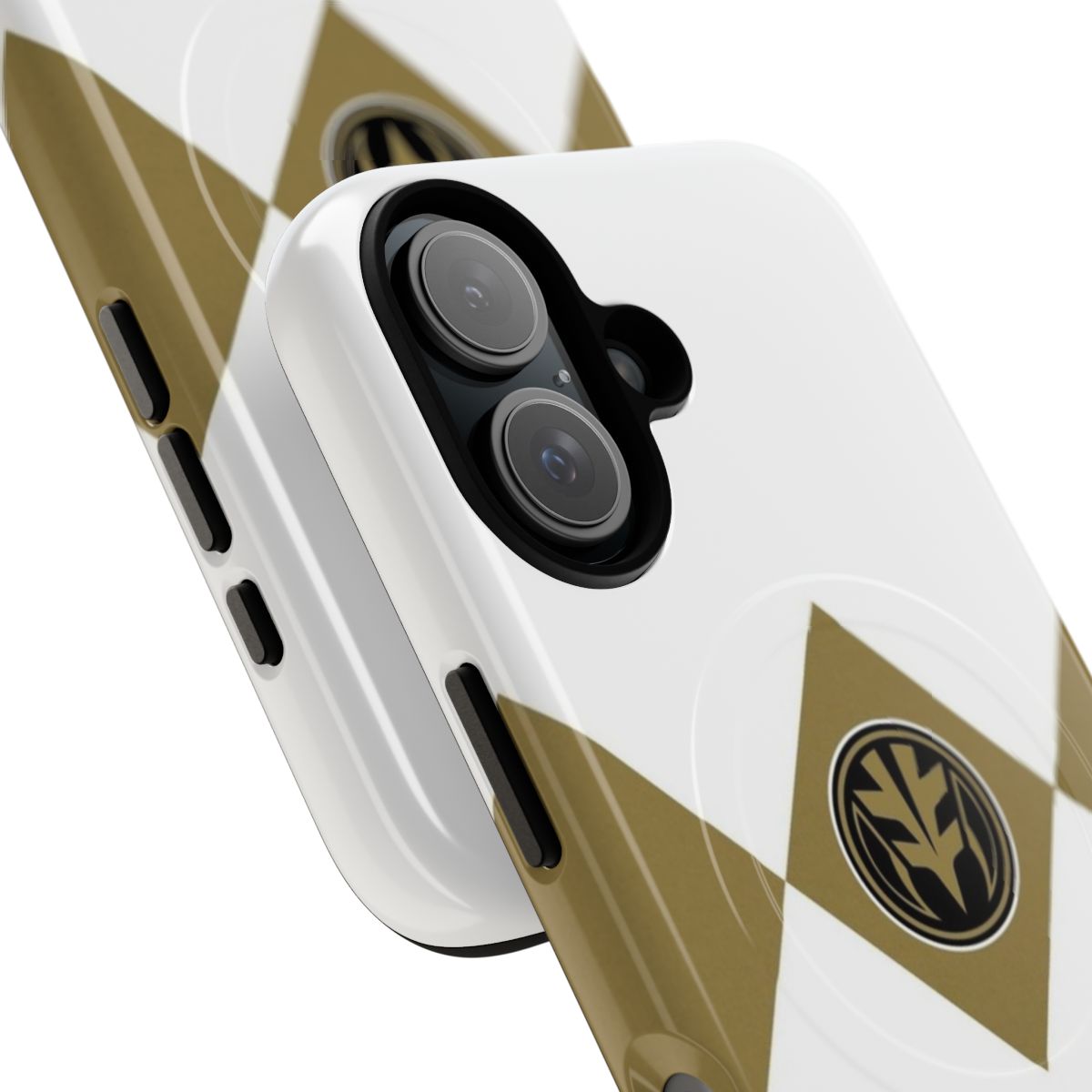 White Ranger-inspired magnetic tough phone case - Detail