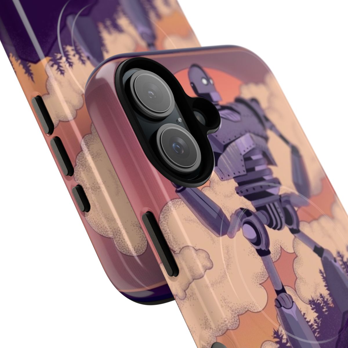 Robust phone case with The Iron Giant robot design - Detail