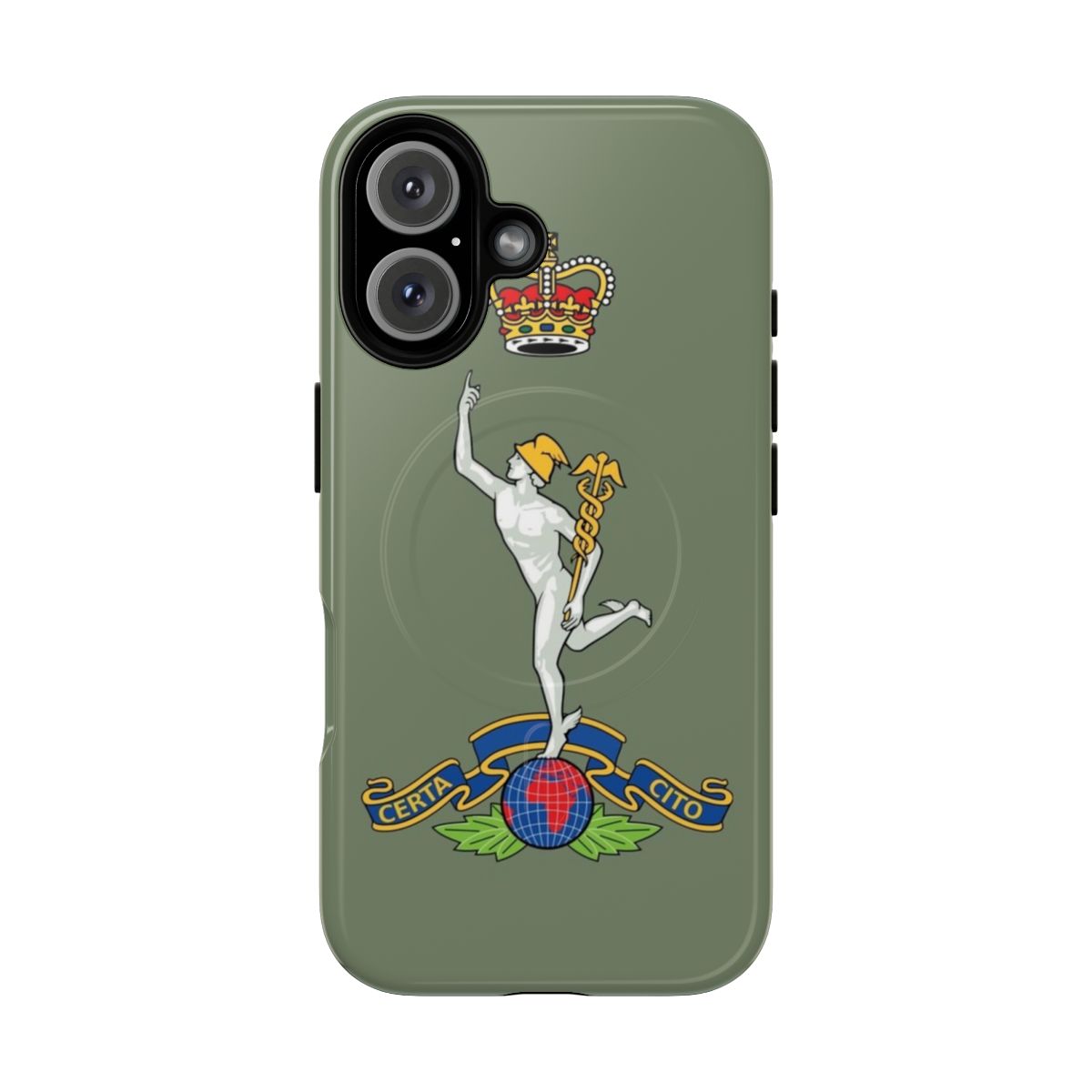 Phone case with Royal Corps of Signals military emblem design