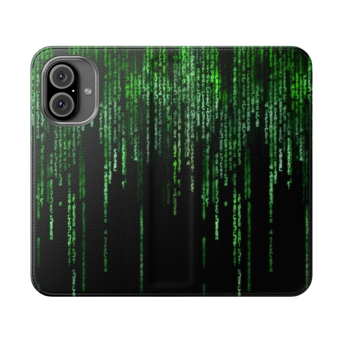 Sleek and stylish Matrix-inspired flip cover phone case