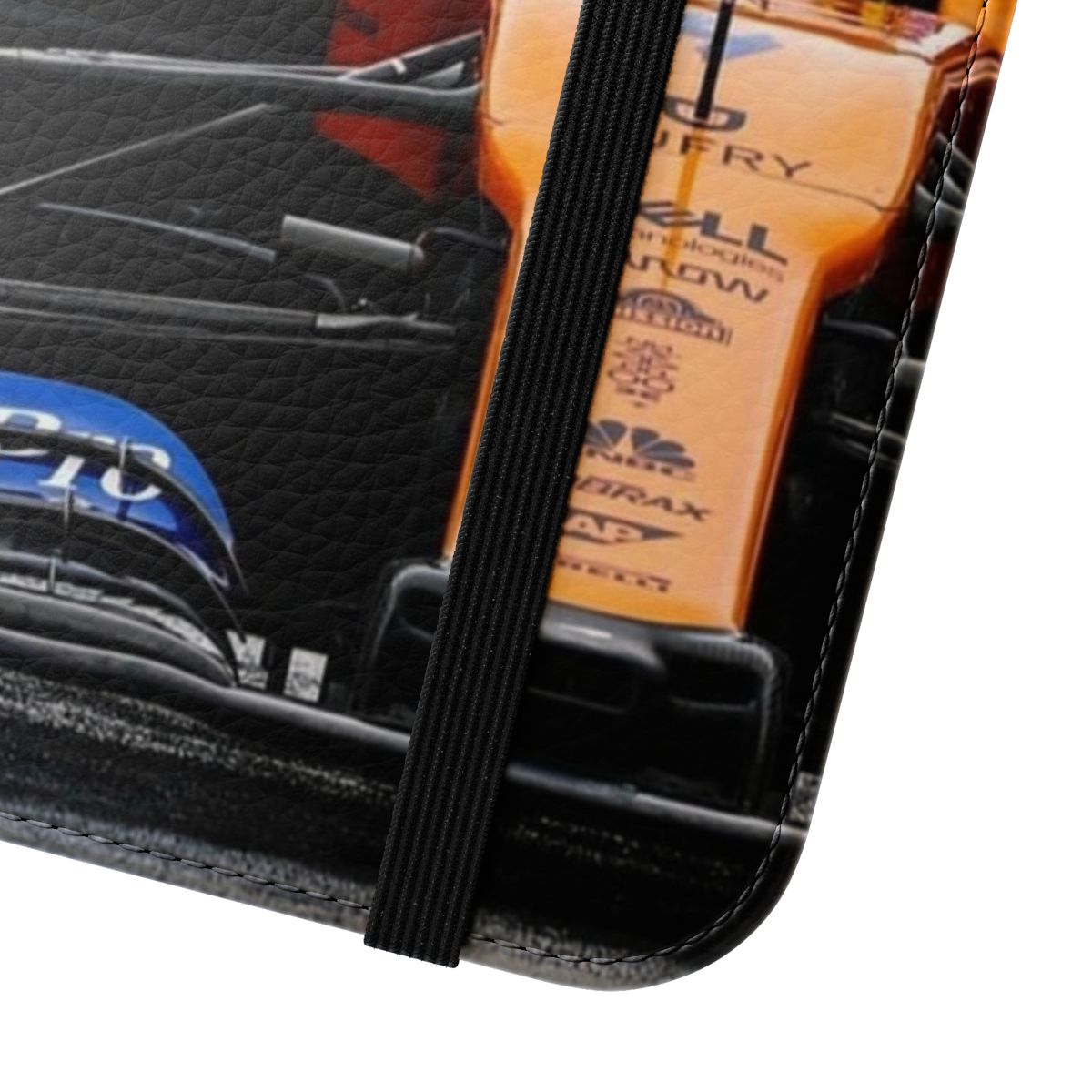 Lando Norris Inspired Rainy Day Flip Cover Phone Case - Close Up