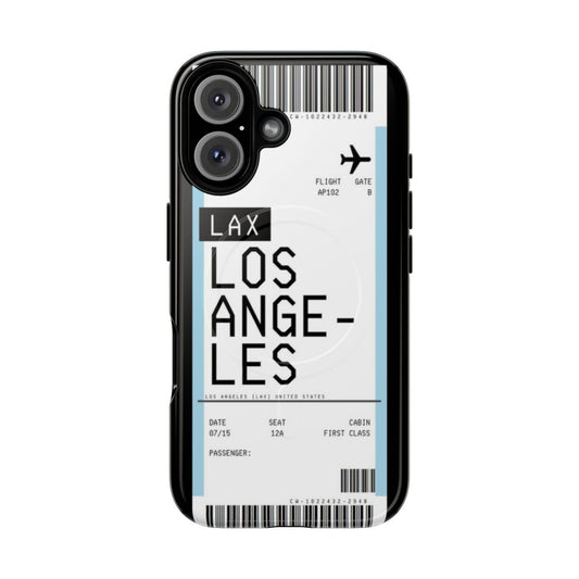 Los Angeles Boarding Pass Inspired Phone Case