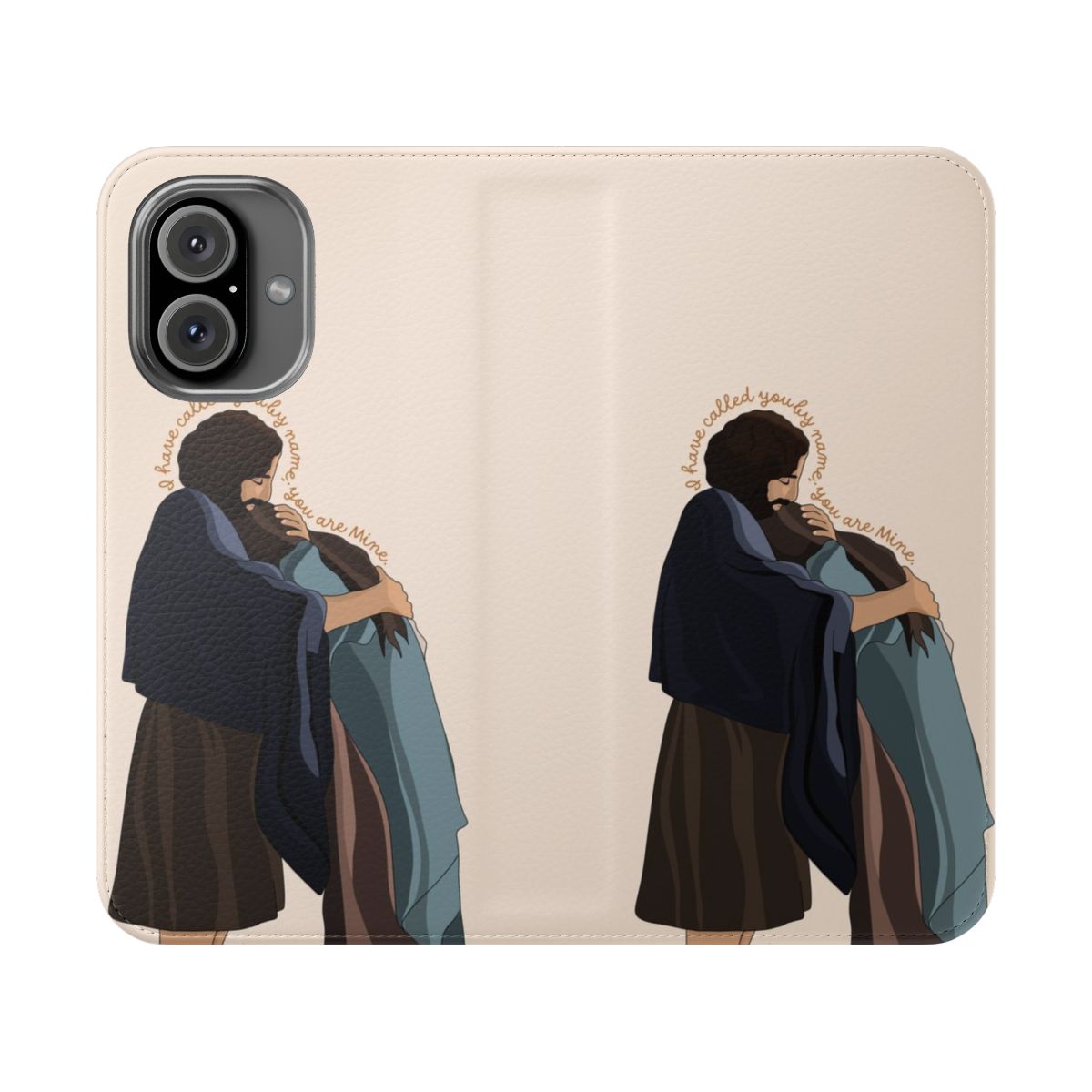 Flip cover phone case featuring imagery and themes from "The Chosen" series