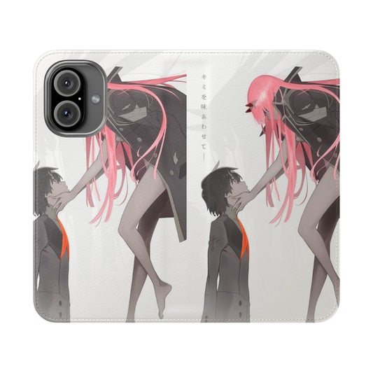 Darling in the Franxx-themed phone case with anime character design