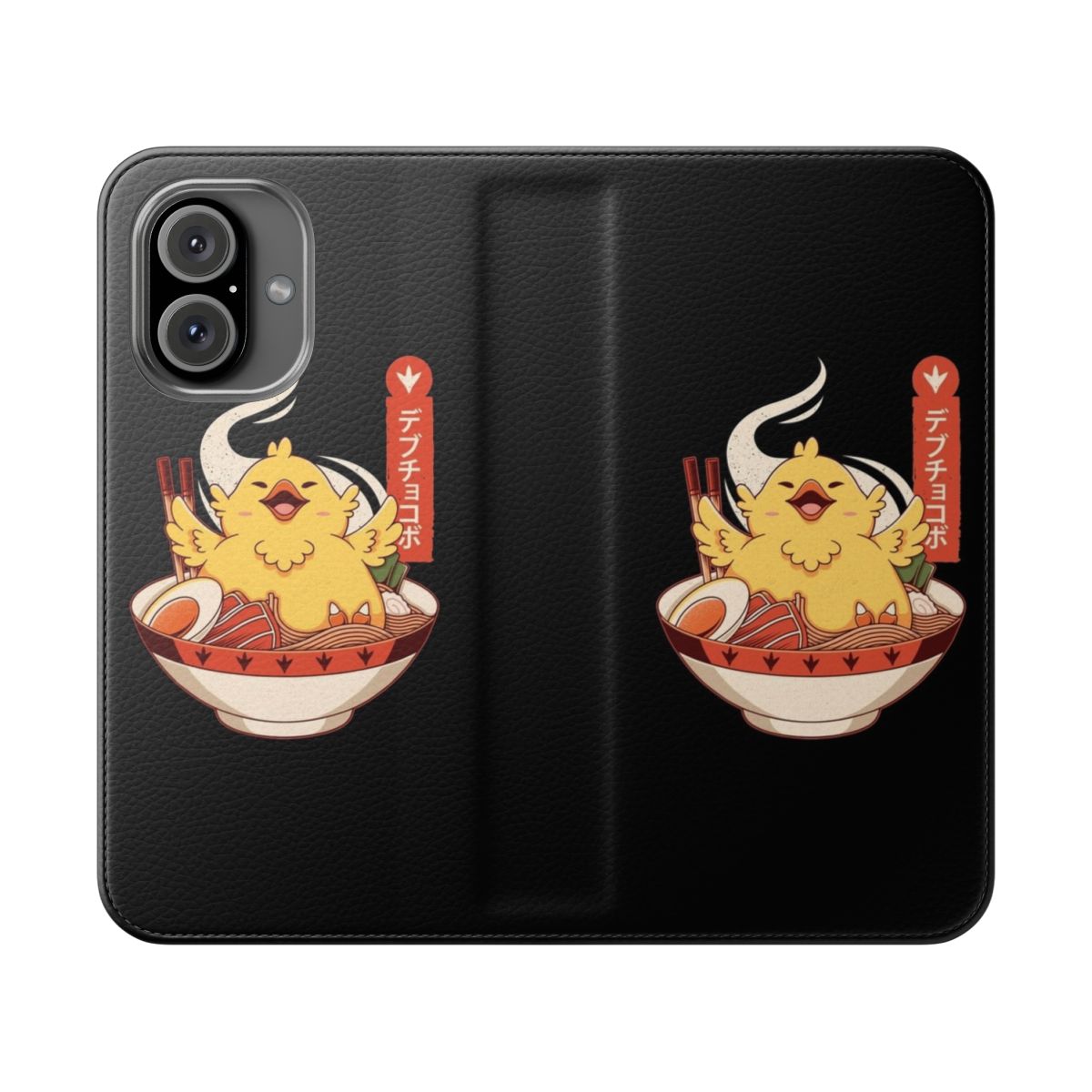 "Chocobo Ramen-Inspired Flip Phone Case for Final Fantasy Fans"