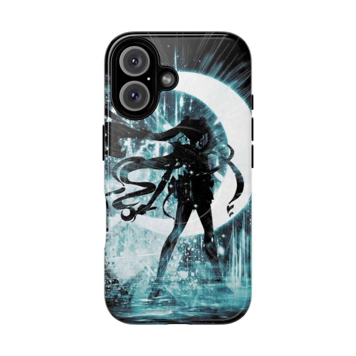 A stylish and durable phone case featuring a captivating moon storm design.