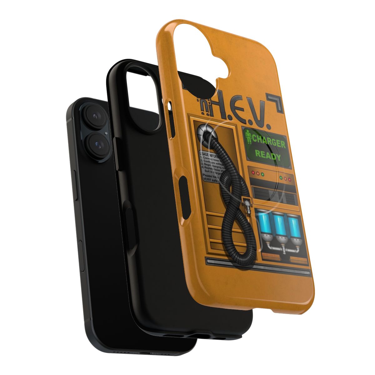 Magnetic Tough Phone Case with HEV Charger Inspired Design - Layers